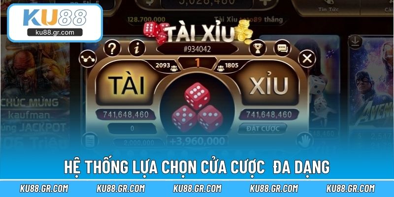 Hệ thống lựa chọn cửa cược  đa dạng